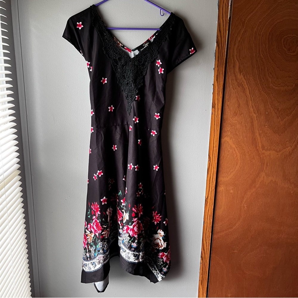 Black Foral Dress